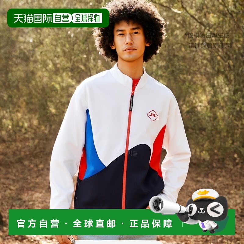 韩国直邮J.Lindeberg金 林德伯格外套男女款白色长袖带拉链舒适