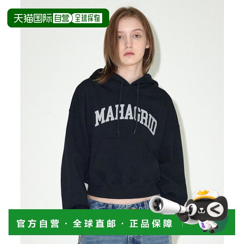 韩国直邮MAHAGRID 女士连帽衫MG2EFFM434ANV VARSITY LOGO CROP HO