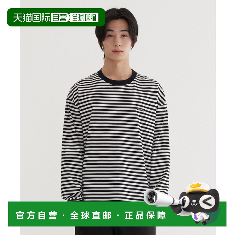 韩国直邮COVERNAT 男士T恤CO2501LT02BK BASIC STRIPE LONG SLEEV