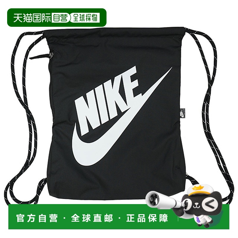 韩国直邮Nike Heritage 大logo健身袋抽绳 涤纶 背包双肩包 常规