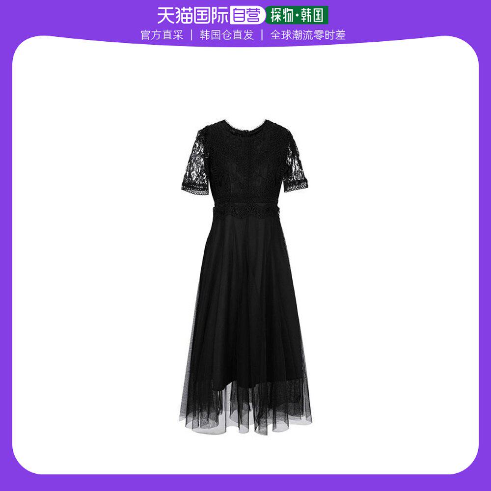 韩国直邮BESTIBELLI 连衣裙 [VESTIVELLY] 圆领 蕾丝 连衣裙 EO25