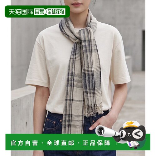 韩国直邮Margaret Howell 格纹围巾 - 石色/黑色 (UNAC0591S26MTK