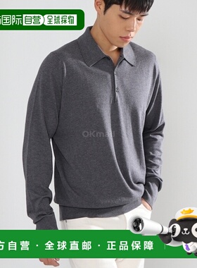 韩国直邮JOHN SMEDLEY Finchley 木炭色长袖珠地布衬衫