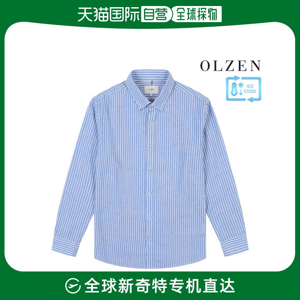 韩国直邮OLZEN衬衫[OLZEN]清爽风格条纹细节长袖衬衫(ZOB2