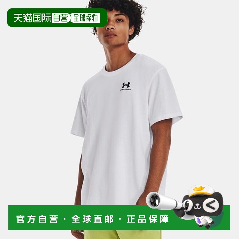 韩国直邮UNDER ARMOUR 公共 UA 徽标刺绣厚重短袖(1373997-100)_s