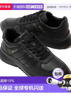 韩国直邮BALLY巴利男士牛皮系带黑色运动鞋休闲MSK09SVT013-I903