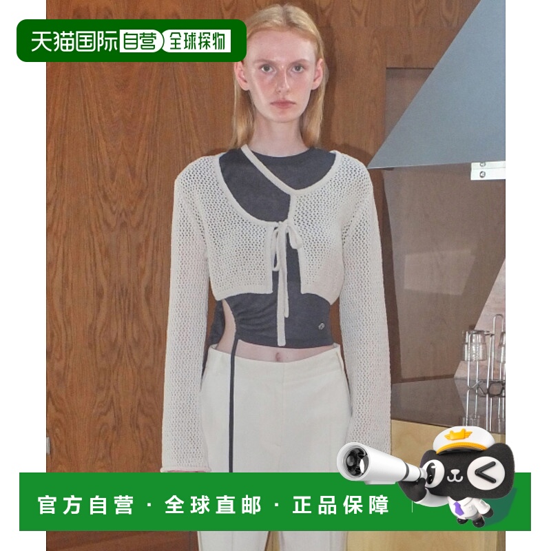 韩国直邮EN OR 女士毛针织衫BDSUKN006BG CUT OUT BOLERO CARDIGAN