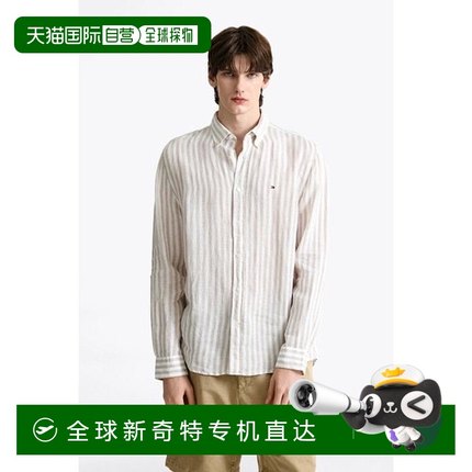 韩国直邮tommy hilfiger  衬衫亚麻条纹麻衬衫