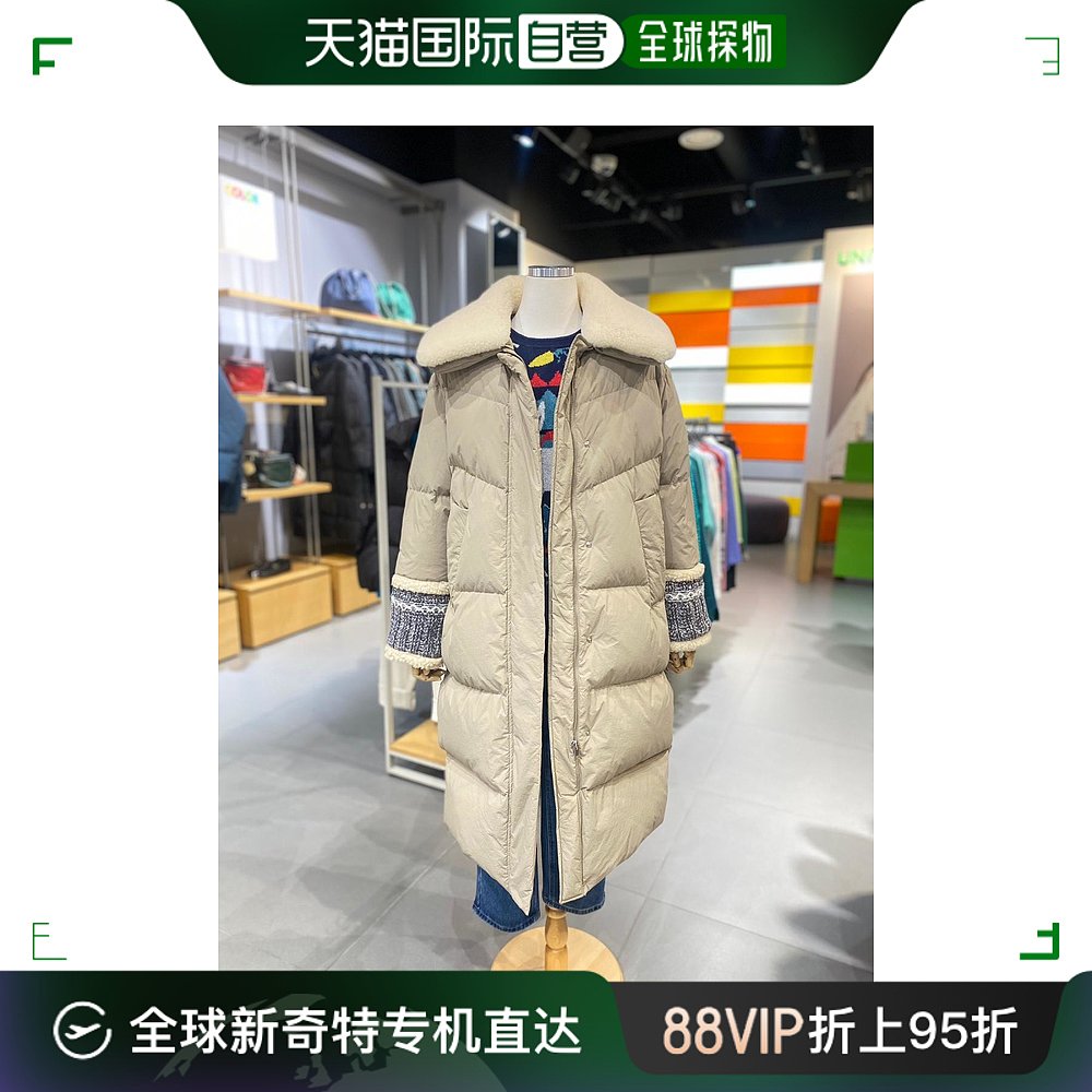 韩国直邮BENETTON/贝纳通 毛领拉链长款羽绒服（BAPDB2361）