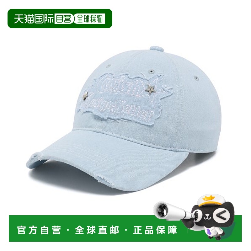 韩国直邮CAVISH 公用帽子CV2ESUAB21ALB RAWCUT STUD DENIM CAP L