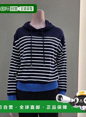 韩国直邮compagna 撞色条纹连帽针织衫 CAEW9-WSL710
