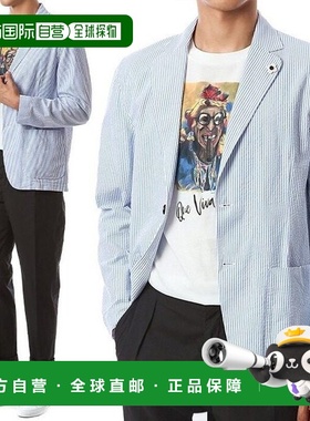 韩国直邮LARDINI [奢华] 拉迪尼花朵胸花条纹夹克EIAMA EIC1189 8