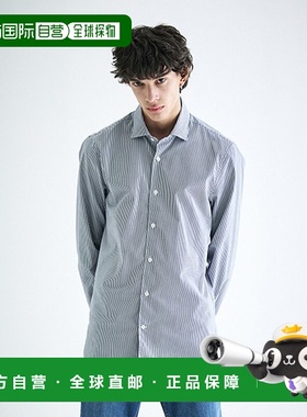 韩国直邮TOMMY HILFIGER 男士男衬衫T12E1WSH130MT1DXF条纹府绸