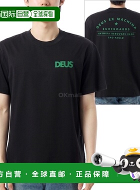 韩国直邮DEUS 圣保罗冲浪地址 T 恤 (DMP251000B-BLK) 短袖/无袖