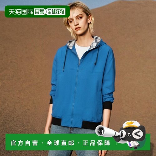 韩国直邮YALE HERITAGE WESTERN HOODIE ZIP UP BLUE连帽衫YD01JK