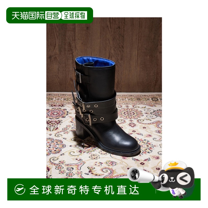 韩国直邮SUECOMMA BONNIE 女士女鞋时装靴 Unique biker boots(bla