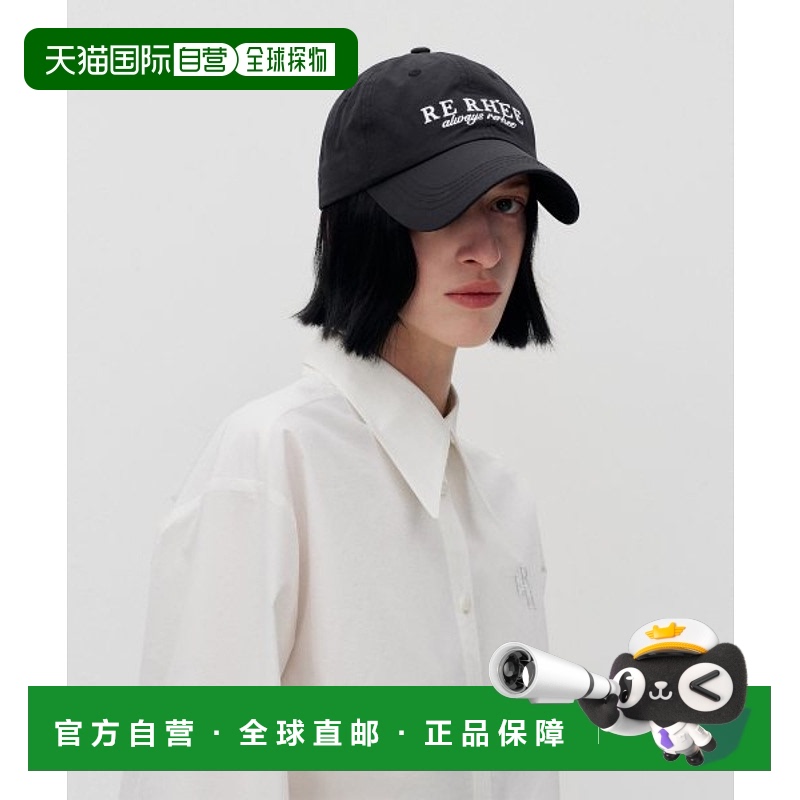 韩国直邮RE RHEE 女士帽子RP2HAP202-0-BK LOGO EMBROIDERED BASEB