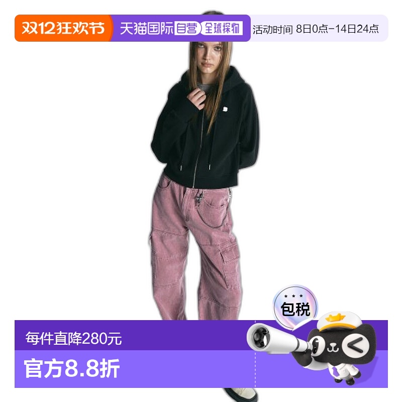 韩国直邮INSILENCE女款街头复古酷帅时髦设计师新款卫衣IW2C1TO14