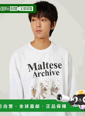 韩国直邮WAIKEI韩国小众设计师狗狗图案时尚日常T恤YK23FATS01