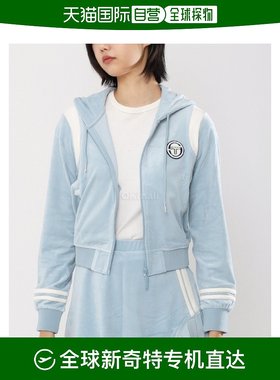 韩国直邮Sergio Tacchini Veneto 丝绒拉链连帽衫 (STF24W51006-)