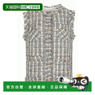 IN9M0VT70SG 女士金属纱流苏粗花呢背心 韩国直邮THE IZZAT