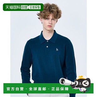 绿松石色清凉全棉微织卡拉针织衫 男士 Hedges 韩国直邮HAZZYS