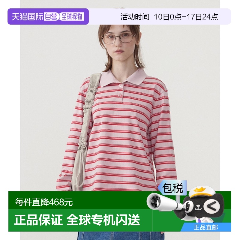 韩国直邮COVERNAT WOMAN 女士Polo衫CO2501LT73LP WOMEN STRIPE RU