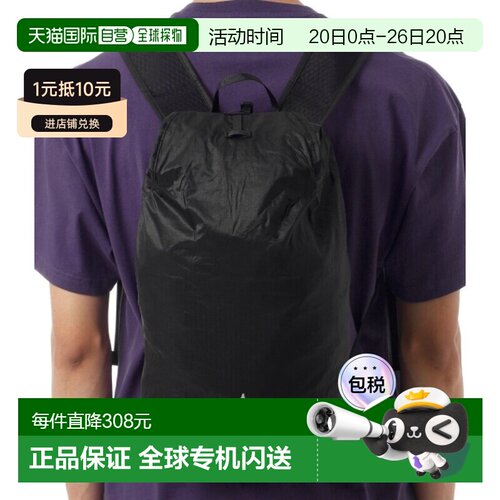 韩国直邮ROA VAPHI 15L防泼可折叠双肩背包YBUW224FA17-BLK0001
