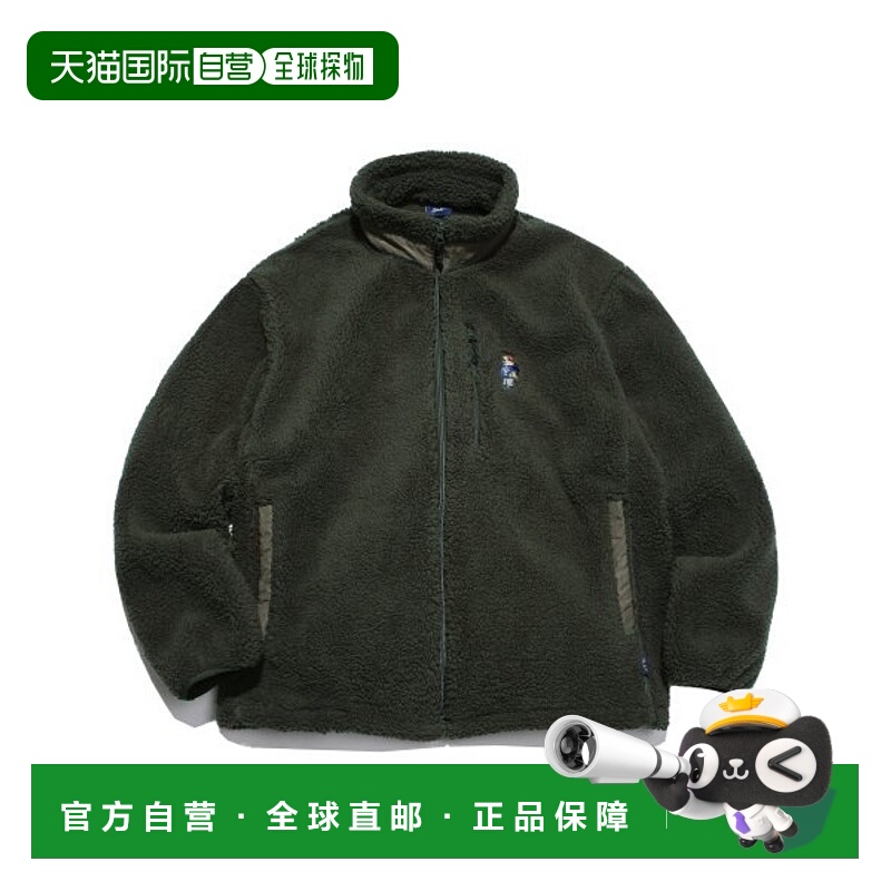 韩国直邮YALE HEAVY BOA FLEECE POCKET ZIP UP KHAKI夹克YC8JK80