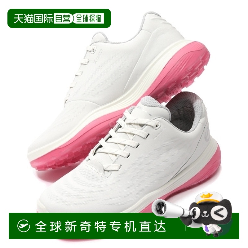 韩国直邮ecco爱步女士无钉高尔夫球鞋白色皮革运动鞋132753-60909
