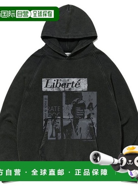 韩国直邮VIVASTUDIO 男士连帽衫POST GRAPHIC HOODIE [BLACK] VMR