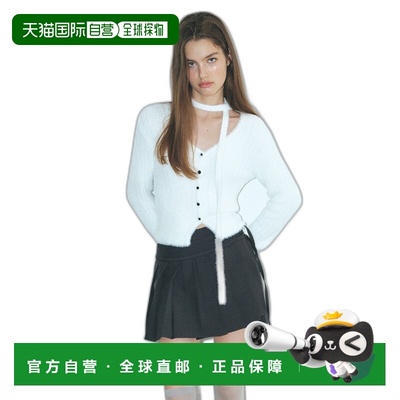 韩国直邮ETMON 女士毛针织衫KN110TWW02 Fluffy Scarf Knit Cardig