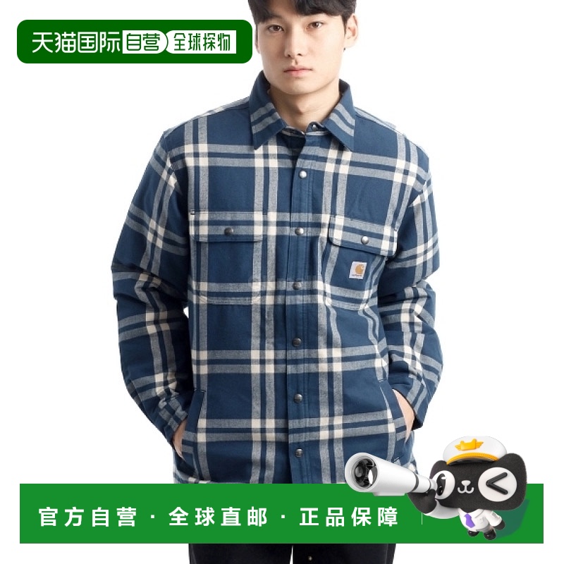 韩国直邮carhartt 宽松版型法兰绒羊羔绒衬里衬衫 Jac (106354-DB