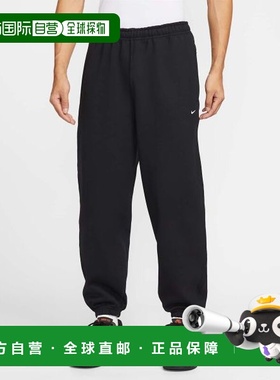 韩国直邮NIKE NIKE Nike Solo Swoosh 袖口抓绒长裤 M - 黑色 黑