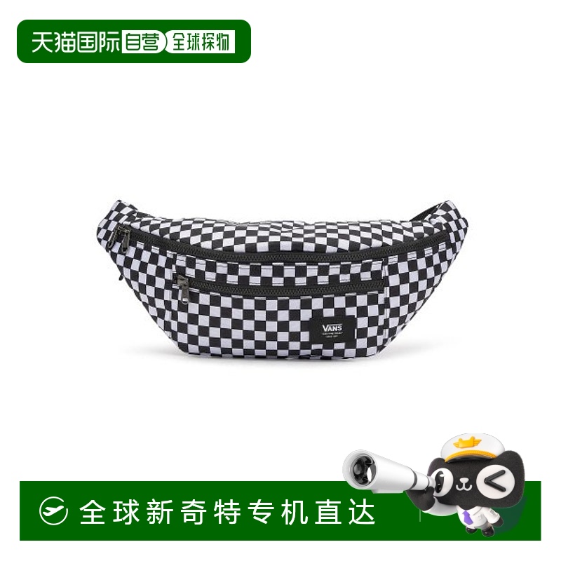 1h可退 韩国直邮VANS Ward 斜挎包-黑色:白色格纹/vn0a2zxxHU01