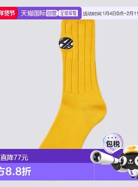 韩国直邮ADER ERROR 公用袜子Distort logo socks Yellow 3016612