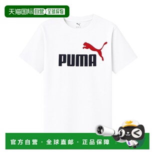 双色 NO.1 T恤 彪马 白 女士短袖 Essential 韩国直邮PUMA 标志