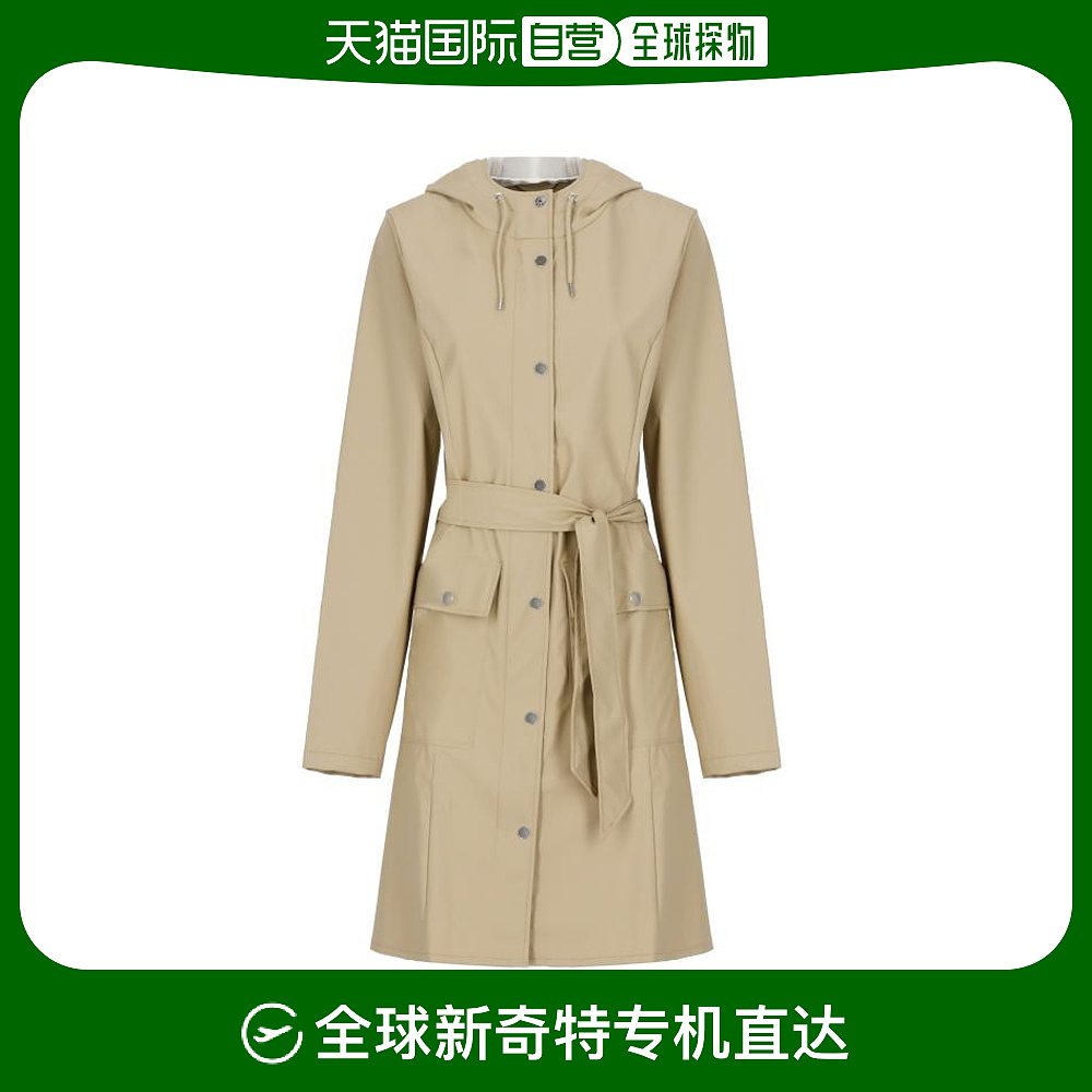 韩国直邮RAINS24SS风衣女RA18130 CURVE W JACKETSANBeige