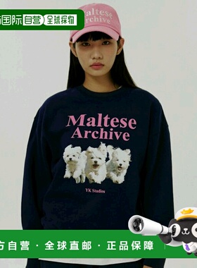 韩国直邮WAIKEI韩国小众设计师狗狗图案时尚日常舒适卫衣YK22SSTS