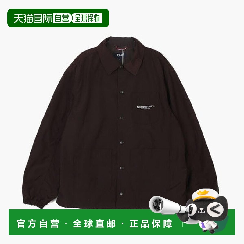 韩国直邮FILA M Wheeler 夹克衫 CQK FS2JKH1101X-BRN 梭织卡拉领