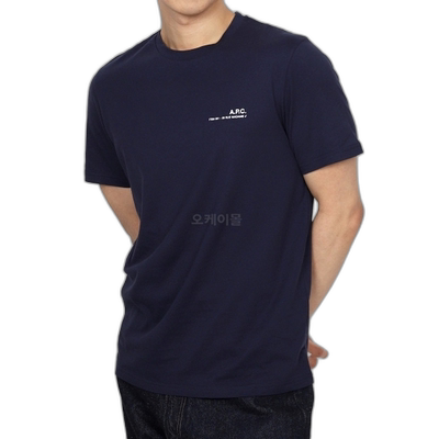 韩国直邮A.P.C COFBT H26904 IAK 纯棉前幅Logo印花T恤男装