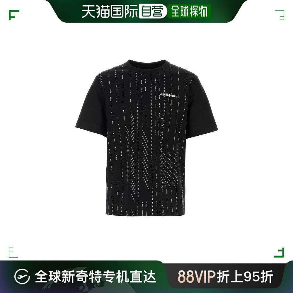 韩国直邮FENDI24SS短袖T恤男FY0936AR6Z F0QA1 Black