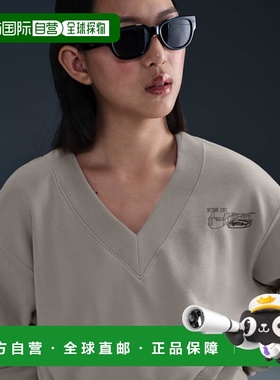 韩国直邮NIKE 女士女装T恤HV4857-009 W NSW PHNX FLC CROP VNECK