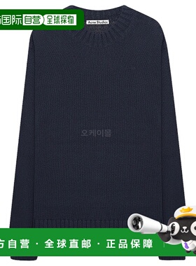 韩国直邮Acne Studios B60262 D98 午夜蓝色圆领针织衫