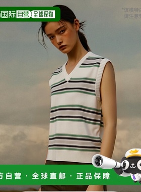 韩国直邮MAHAGRID 公用棉马甲MG2CSMK680AIV STRIPED KNIT VEST I
