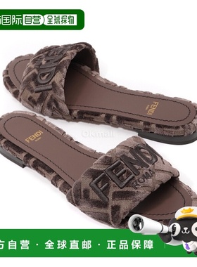 韩国直邮FENDI FF 徽标提花拖鞋 (8R8092 AY9Z F1TP1) 拖鞋