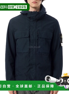 韩国直邮STONE ISLAND Q100012 帆布编织棉，有机棉连帽野战夹克K