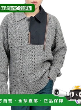 韩国直邮KOLOR 23WCM-N05303 高领灰色假两件羊毛长袖针织衫毛衣