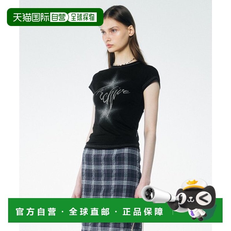 韩国直邮SCULPTOR T恤 SC23S247BK高档舒适时尚百搭 简约高级感