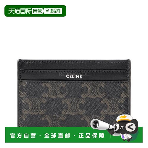 韩国直邮CELINE 中号 TRIOMPHE 帆布与小牛皮卡包 (10N762FGS 38S